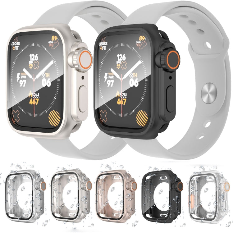 Change to Ultra 49mm Waterproof All-Inclusive Film Hybrid PC Watch Case, For Apple Watch Series 6 / 5 / 4 / SE 40mm, For Apple Watch Series 6 / 5 / 4 / SE 44mm, For Apple Watch Series 9 / 8 / 7 45mm, For Apple Watch Series 9 / 8 / 7 41mm