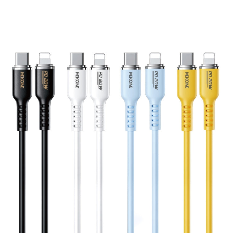 WK WDC-10 PD 20W USB-C/Type-C to 8 Pin Silicone Data Cable, Length: 1.2m, WDC-10