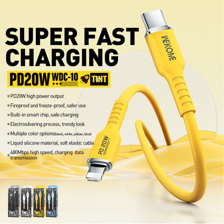 WK WDC-10 PD 20W USB-C/Type-C to 8 Pin Silicone Data Cable, Length: 1.2m, WDC-10