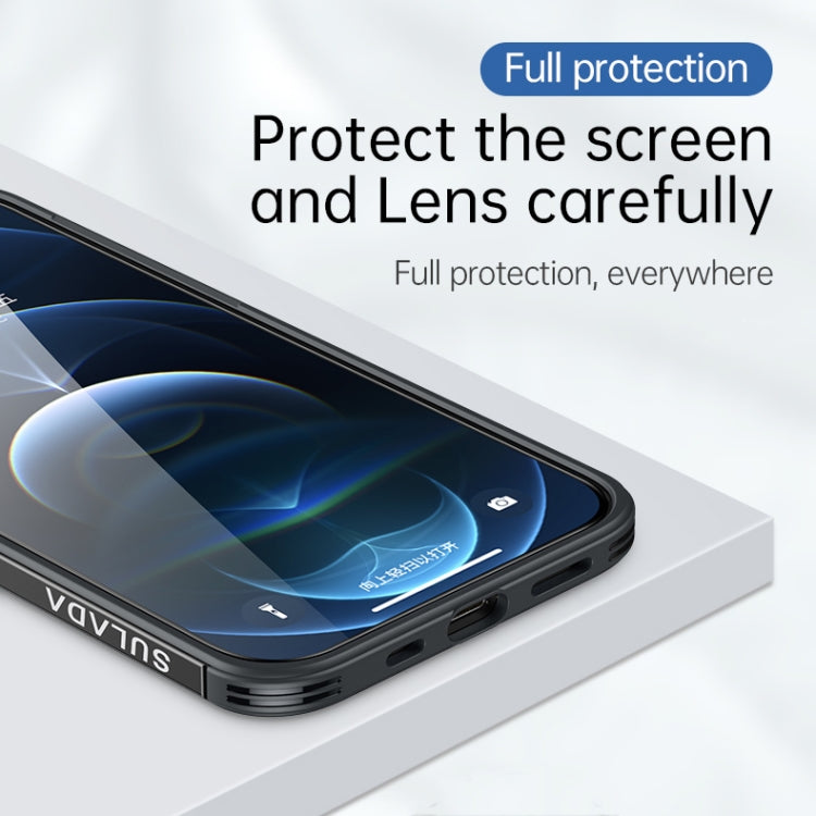 SULADA Luxury 3D Carbon Fiber Textured Metal + TPU Frame Phone Case, For iPhone 13 Pro Max, For iPhone 13 Pro, For iPhone 13, For iPhone 13 mini