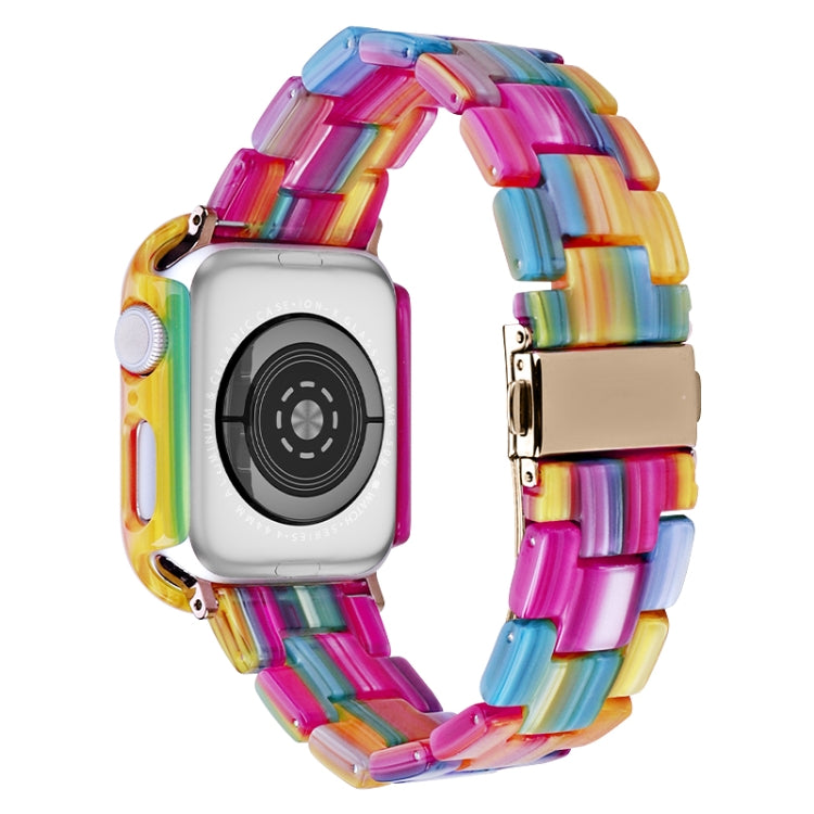 Printed Resin PC Watch Band Case Kit, For Apple Watch Series 6/5/4/SE 40mm, For Apple Watch Series 9 / 8 / 7 41mm