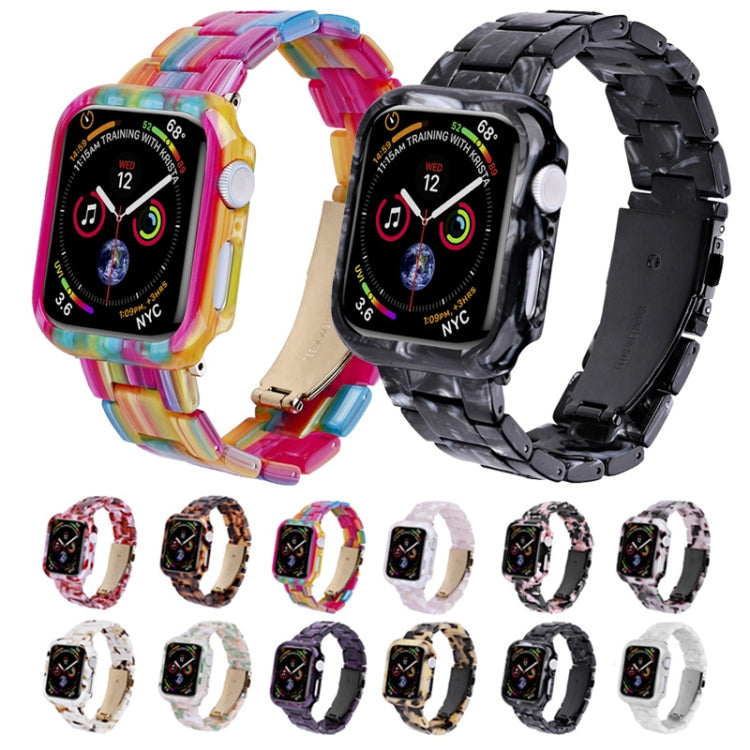 Printed Resin PC Watch Band Case Kit, For Apple Watch Series 6/5/4/SE 40mm, For Apple Watch Series 9 / 8 / 7 41mm