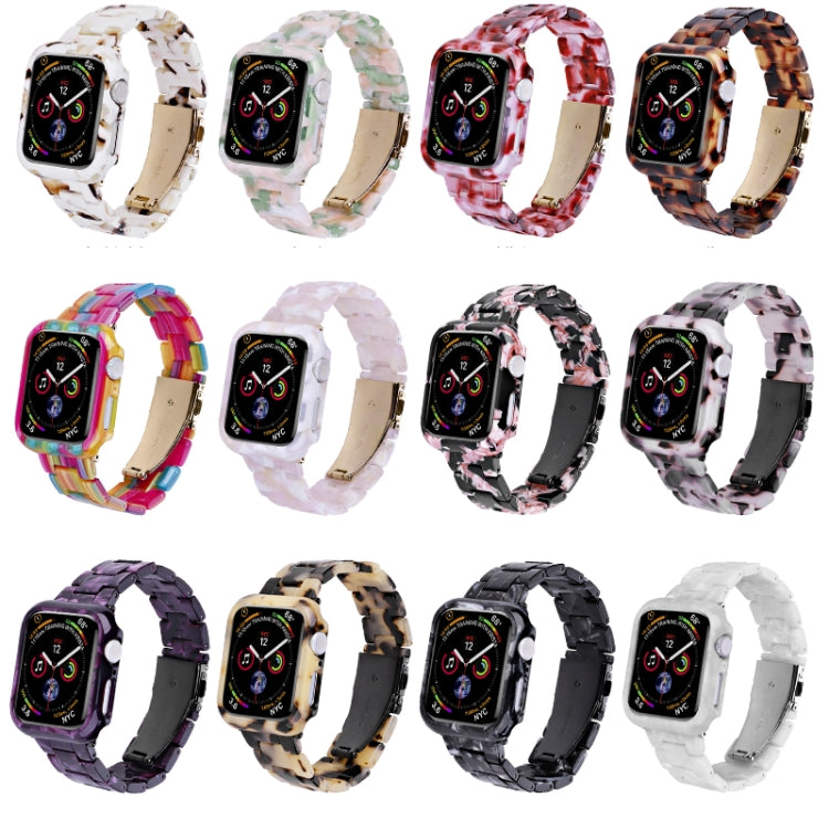 Printed Resin PC Watch Band Case Kit, For Apple Watch Series 6/5/4/SE 40mm, For Apple Watch Series 9 / 8 / 7 41mm