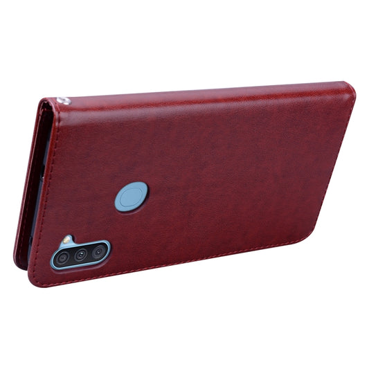 Rose textured flip cover Samsung Galaxy A41 with multiple card slots