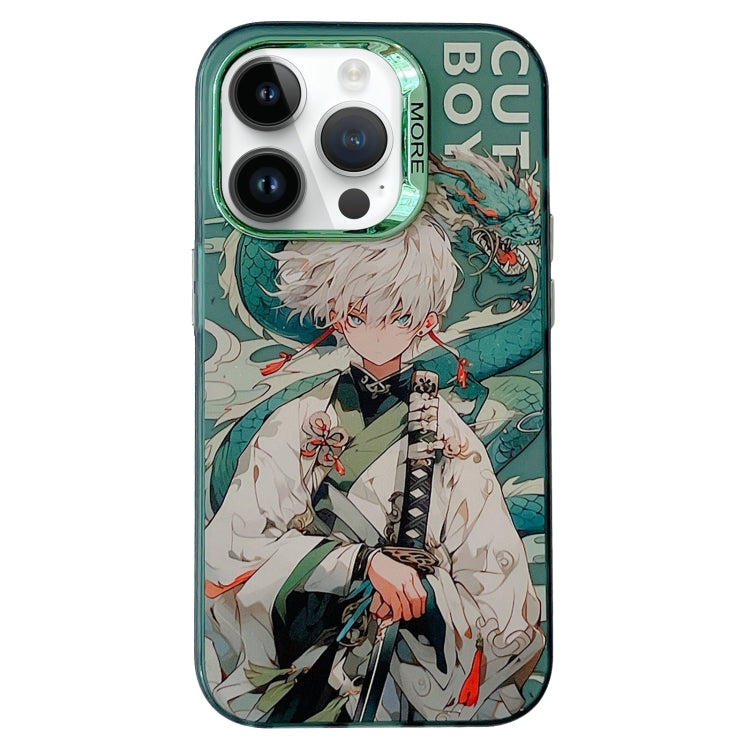 Chinese Ancient Style Electroplated Lens Ring PC Hybrid TPU Phone Case, For iPhone 14, For iPhone 14 Pro, For iPhone 14 Pro Max