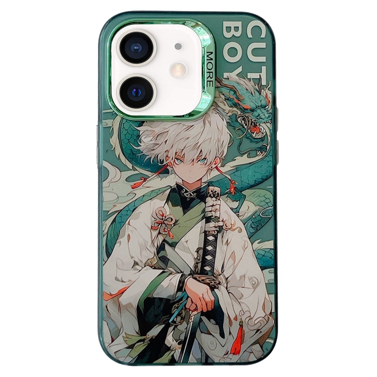 Chinese Ancient Style Electroplated Lens Ring PC Hybrid TPU Phone Case, For iPhone 12, For iPhone 12 Pro Max, For iPhone 12 Pro