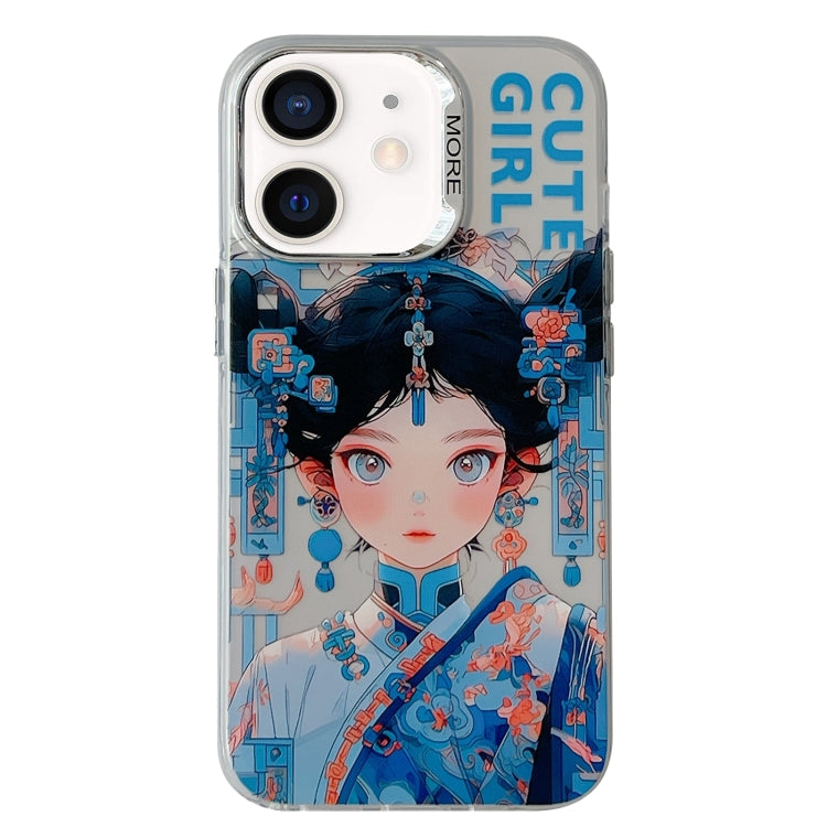 Chinese Ancient Style Electroplated Lens Ring PC Hybrid TPU Phone Case, For iPhone 12, For iPhone 12 Pro Max, For iPhone 12 Pro