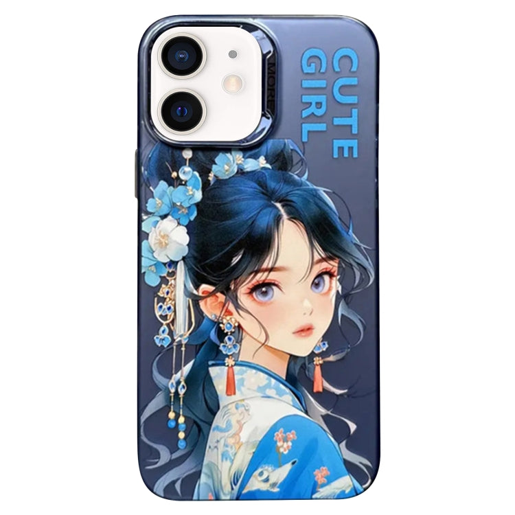 Chinese Ancient Style Electroplated Lens Ring PC Hybrid TPU Phone Case, For iPhone 12, For iPhone 12 Pro Max, For iPhone 12 Pro
