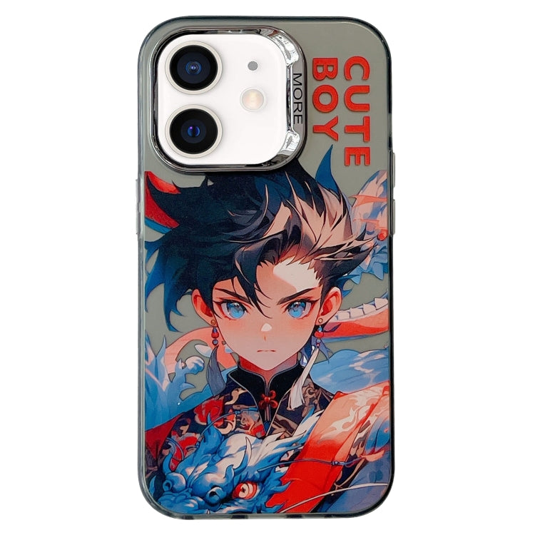Chinese Ancient Style Electroplated Lens Ring PC Hybrid TPU Phone Case, For iPhone 11