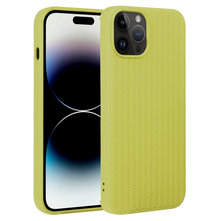 Weave Texture Silicone Phone Case, For iPhone 15 Pro, For iPhone 15 Plus