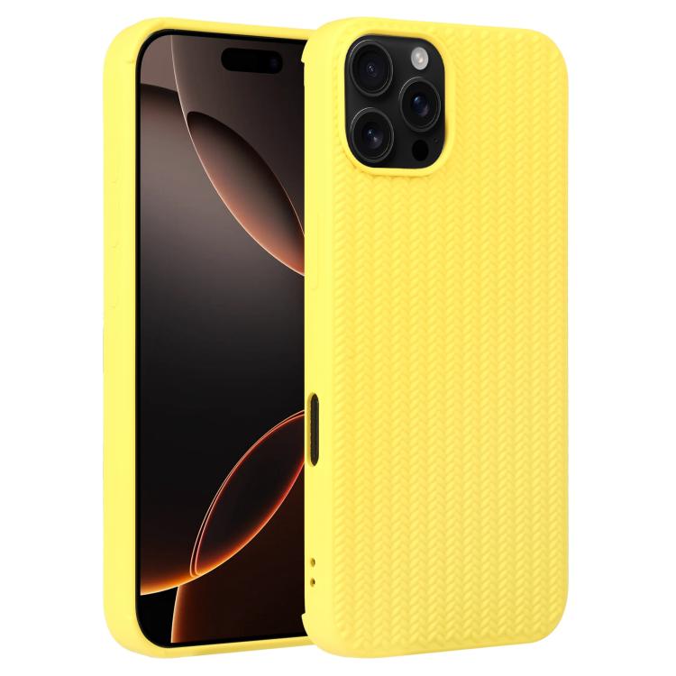 Weave Texture Silicone Phone Case, For iPhone 16 Pro, For iPhone 16 Plus