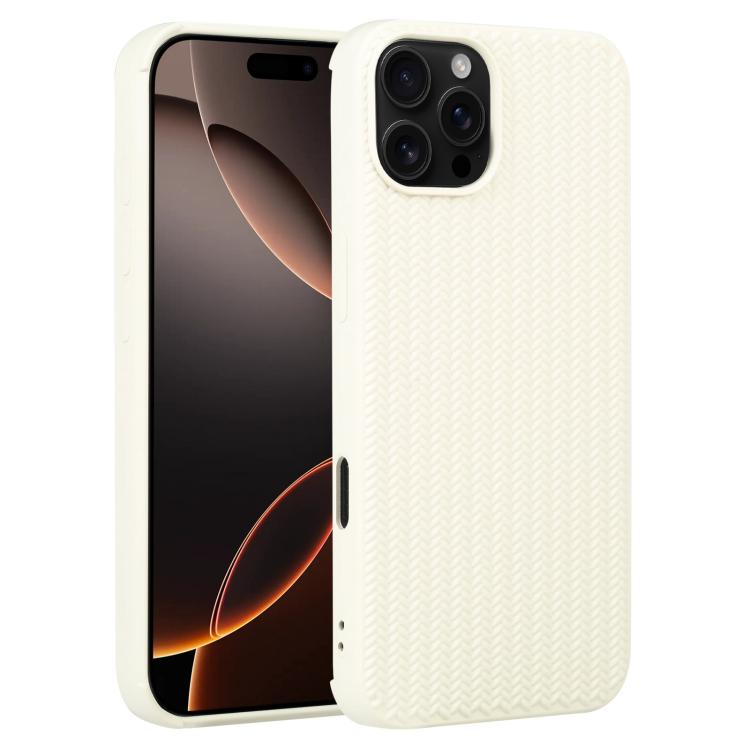 Weave Texture Silicone Phone Case, For iPhone 16 Pro, For iPhone 16 Plus