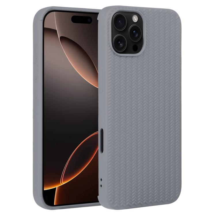Weave Texture Silicone Phone Case, For iPhone 16 Pro, For iPhone 16 Plus