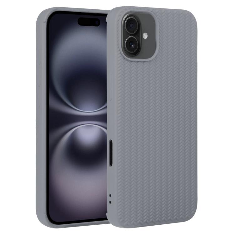 Weave Texture Silicone Phone Case, For iPhone 16 Pro, For iPhone 16 Plus