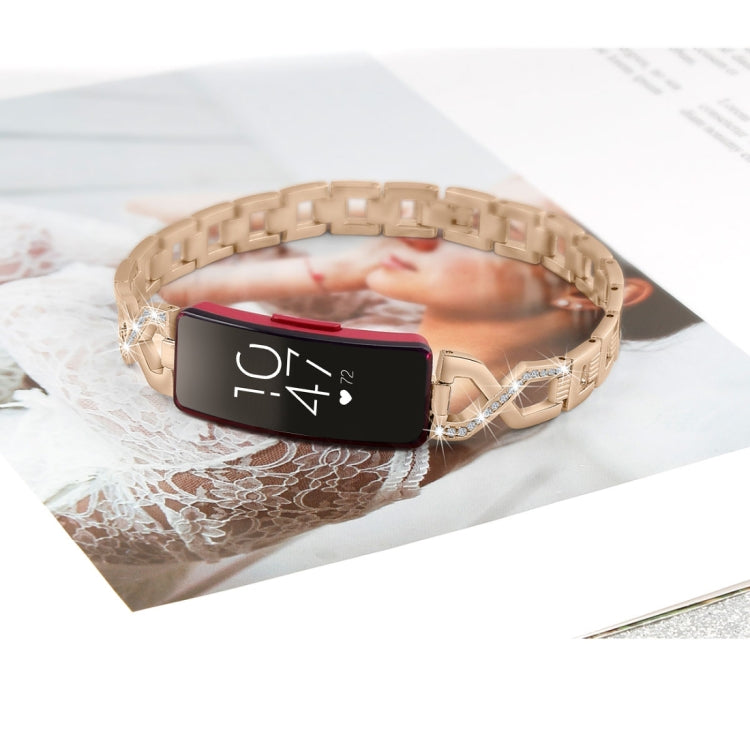 For Fitbit Inspire / Inspire HR Metal Cross Chain A Type Replacement Wrist Strap Watchband