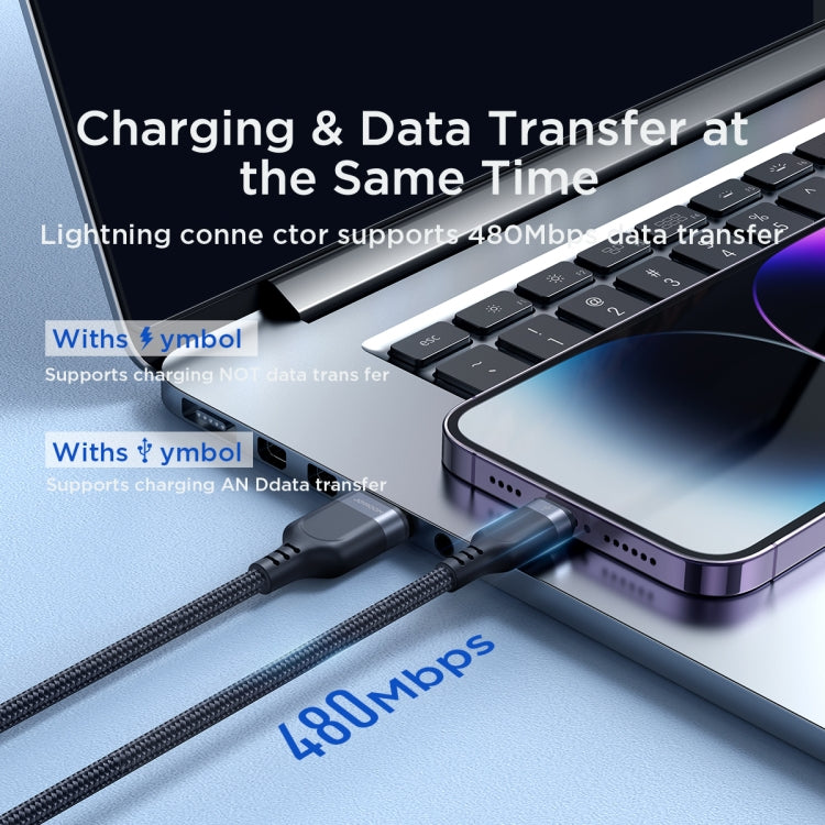 JOYROOM A18 3.5A USB to 8 Pin+Dual USB-C/Type-C+Micro USB 4 in 1 Data Cable, Length: 1.2m, USB to 8 Pin+Dual Type-C+Micro USB