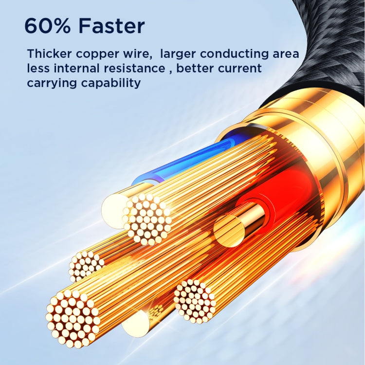 JOYROOM A18 3.5A USB to Dual 8 Pin+USB-C/Type-C+Micro USB 4 in 1 Data Cable, Length: 1.2m, USB to Dual 8 Pin+Type-C+Micro USB