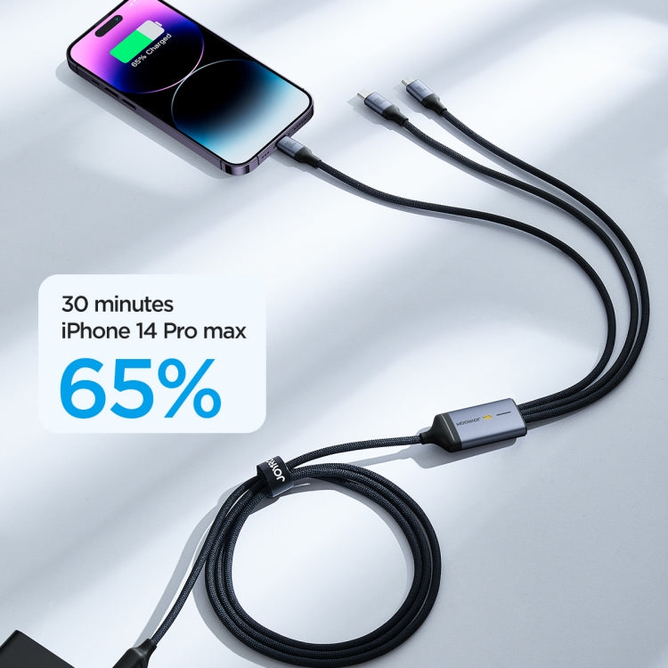 JOYROOM A21 3.5A USB+Type-C to 8 Pin+Type-C+Micro USB 3 in 2 Charging Cable, Length: 1.2m, USB+Type-C to 8 Pin+Type-C+Micro USB