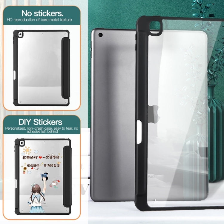 Étui en cuir acrylique pliable pour tablette, compatible avec iPad mini 6/mini 2024, iPad Pro 11 2022/2021/2020, iPad 10e génération 10.9 2022, iPad Air 2022/2020 10.9, iPad 10.2 2021/2020/2019, iPad Pro 10.5/Air 2019