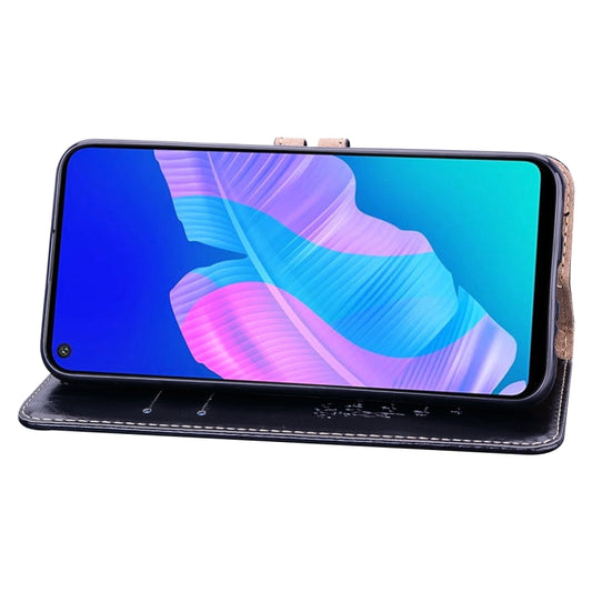 Oil wax leather flip cover showcasing business-style design card storage capability