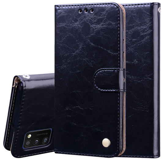 Business oil wax leather flip case with card slots wallet holder for Samsung Galaxy A41 Xiaomi Redmi Note 9