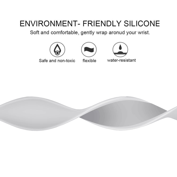 For Apple Watch Series 5 & 4 40mm / 3 & 2 & 1 38mm Solid Color Elastic Silicone Replacement Wrist Strap Watchband, L 156mm