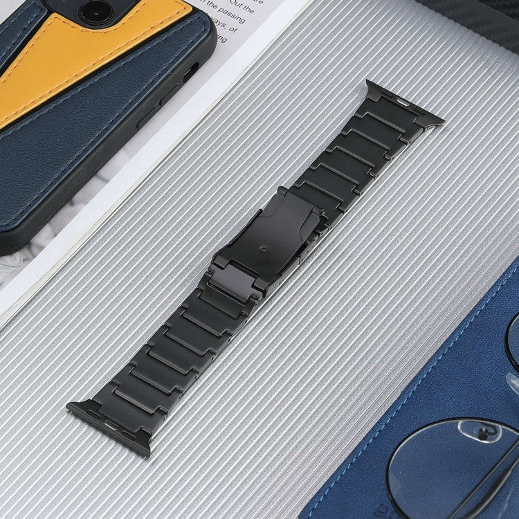 Five Beads Turtle Buckle Titanium Steel Watch Band, For Apple Watch Series 6 44mm, For Apple Watch Series 5 44mm, For Apple Watch Series 4 44mm, For Apple Watch 42mm, For Apple Watch Series 3 42mm, For Apple Watch Series 2 42mm