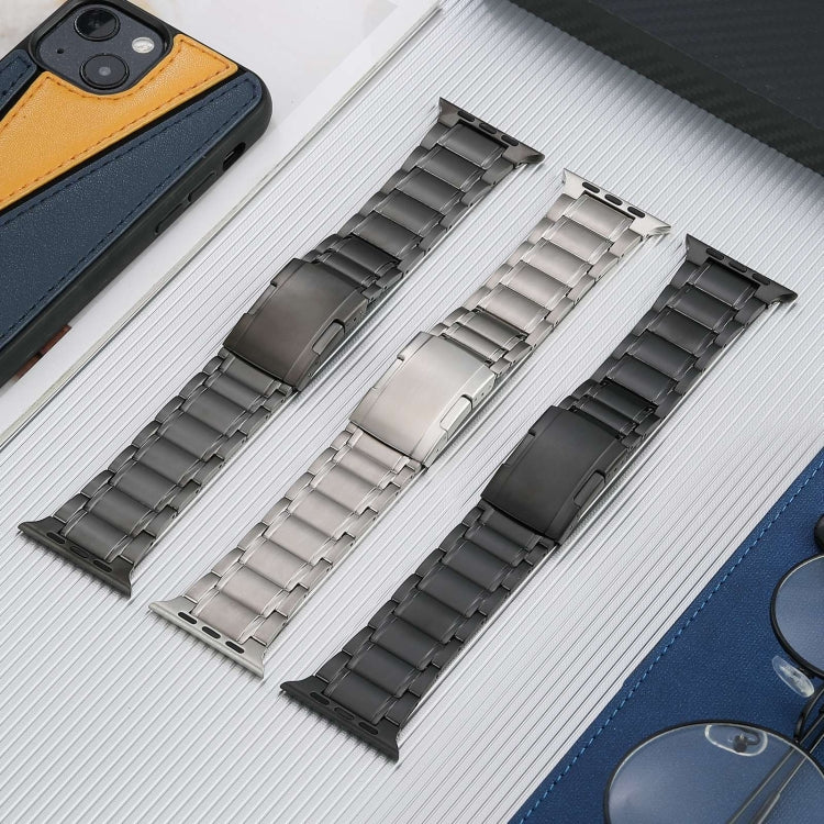 Five Beads Turtle Buckle Titanium Steel Watch Band, For Apple Watch Ultra 49mm, For Apple Watch SE 2023 44mm, For Apple Watch Ultra 2 49mm, For Apple Watch Series 9 45mm, For Apple Watch SE 2022 44mm, For Apple Watch Series 8 45mm, For Apple Watch SE 4...