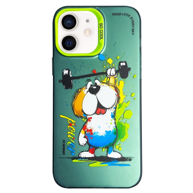 Double Layer Color Silver Series Animal Oil Painting Phone Case, Series 1
