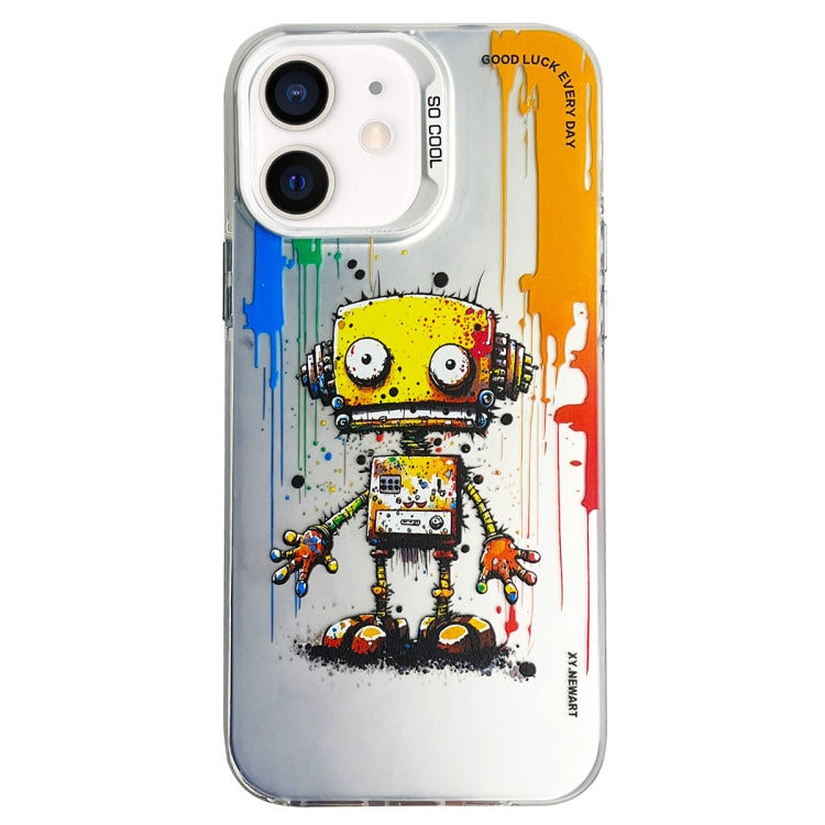 Double Layer Color Silver Series Animal Oil Painting Phone Case, Series 1