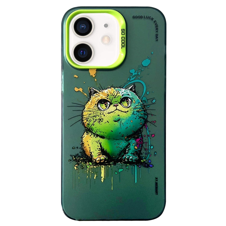 Double Layer Color Silver Series Animal Oil Painting Phone Case, Series 1