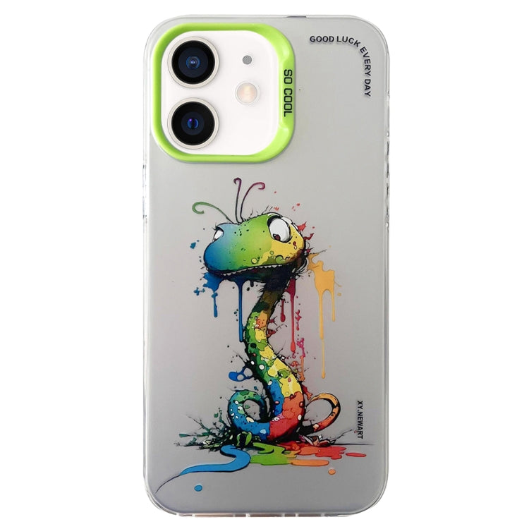 Double Layer Color Silver Series Animal Oil Painting Phone Case, Series 1