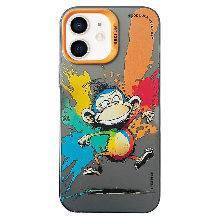 Double Layer Color Silver Series Animal Oil Painting Phone Case, Series 1