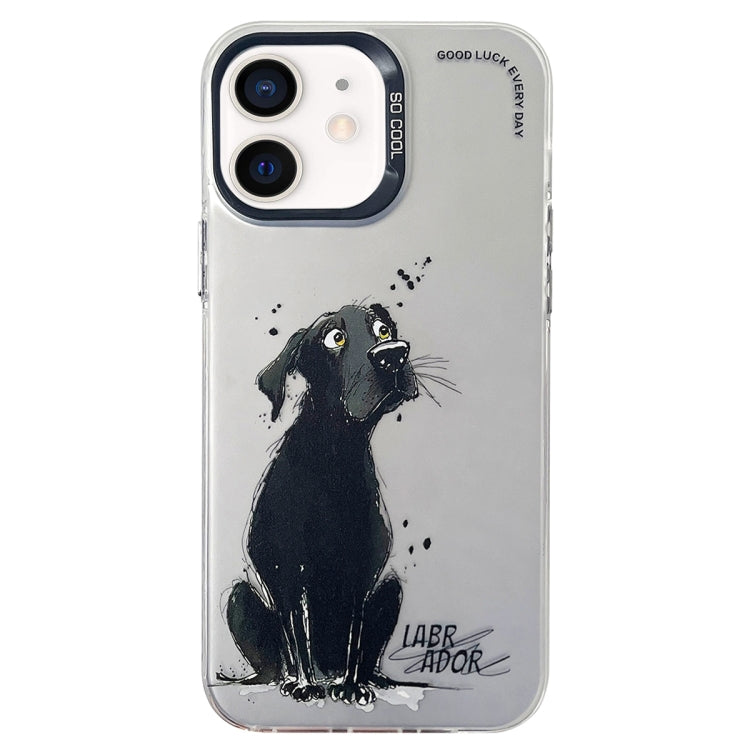 Double Layer Color Silver Series Animal Oil Painting Phone Case, Series 1