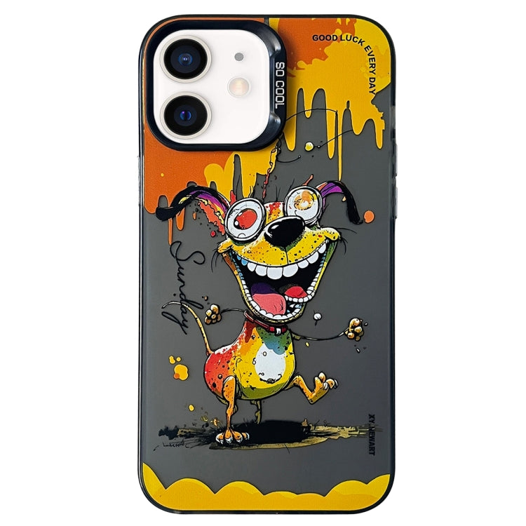 Double Layer Color Silver Series Animal Oil Painting Phone Case, Series 1