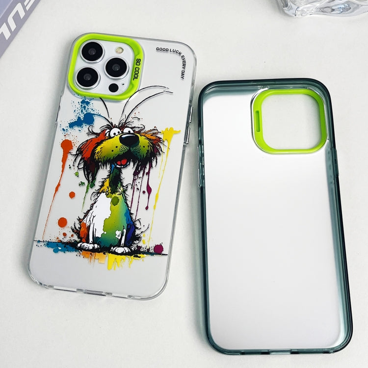 Double Layer Color Silver Series Animal Oil Painting Phone Case, Series 1