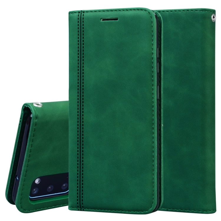 Frosted Business Magnetic Horizontal Flip PU Leather Case with Holder & Card Slot & Lanyard, For Samsung Galaxy S10 Lite / A91, For Samsung Galaxy S10, For Samsung Galaxy S20, For Samsung Galaxy S20 Plus
