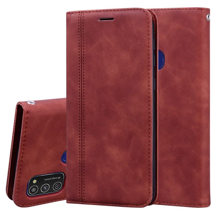 Frosted Business Magnetic Horizontal Flip PU Leather Case with Holder & Card Slot & Lanyard, For Samsung Galaxy S20 Ultra, For Samsung Galaxy M21, For Samsung Galaxy M31, For Samsung Galaxy J2 Core