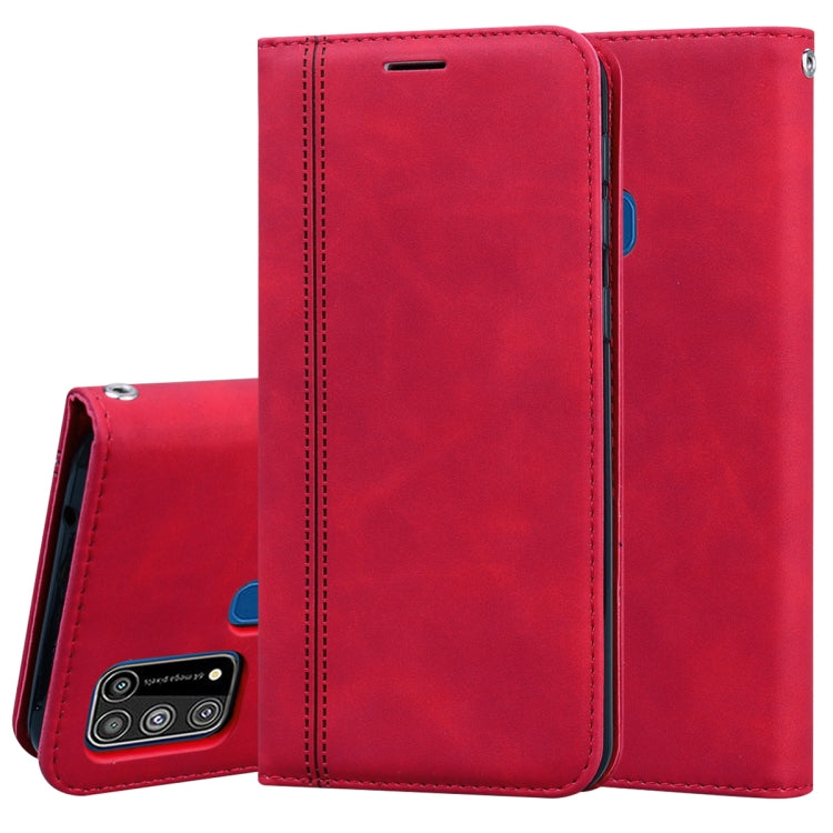 Frosted Business Magnetic Horizontal Flip PU Leather Case with Holder & Card Slot & Lanyard, For Samsung Galaxy S20 Ultra, For Samsung Galaxy M21, For Samsung Galaxy M31, For Samsung Galaxy J2 Core