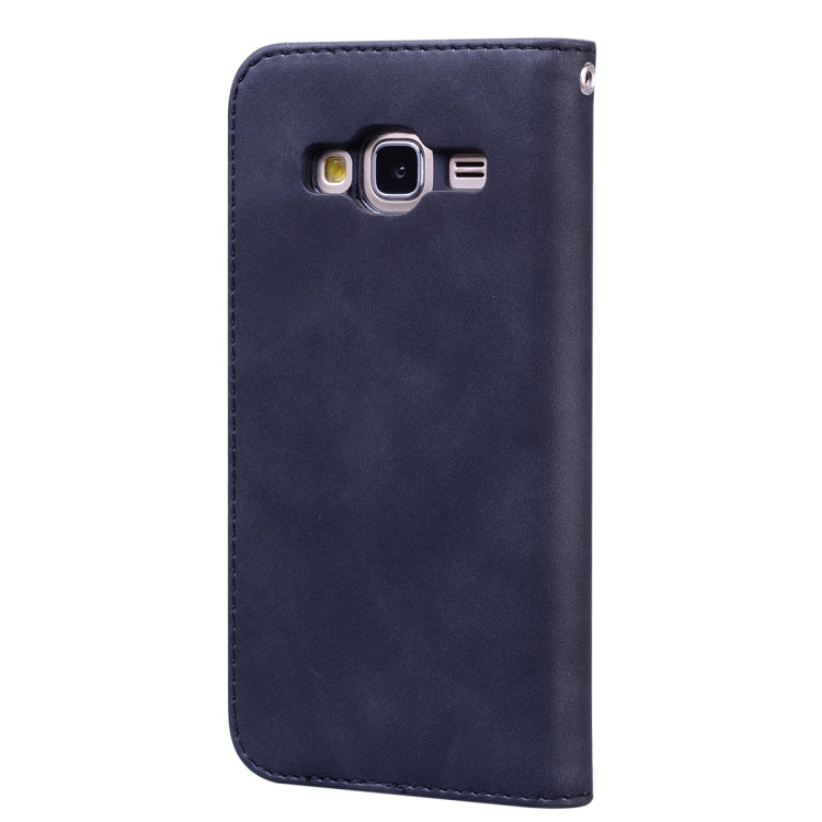 Frosted Business Magnetic Horizontal Flip PU Leather Case with Holder & Card Slot & Lanyard, For Samsung Galaxy J3 (2016), For Samsung Galaxy J3 / J330  (EU), For Samsung Galaxy J5 (2016) / J510, For Samsung Galaxy J5 / J530 (EU)
