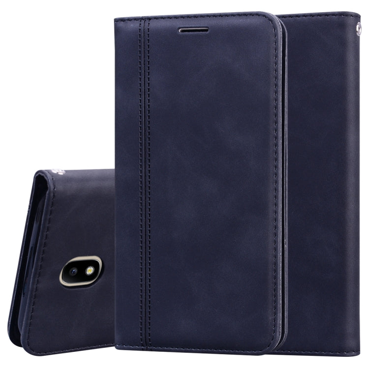 Frosted Business Magnetic Horizontal Flip PU Leather Case with Holder & Card Slot & Lanyard, For Samsung Galaxy J7 / J730 (EU), For Samsung Galaxy J4 Plus (2018), For Samsung Galaxy J6 Plus (2018)