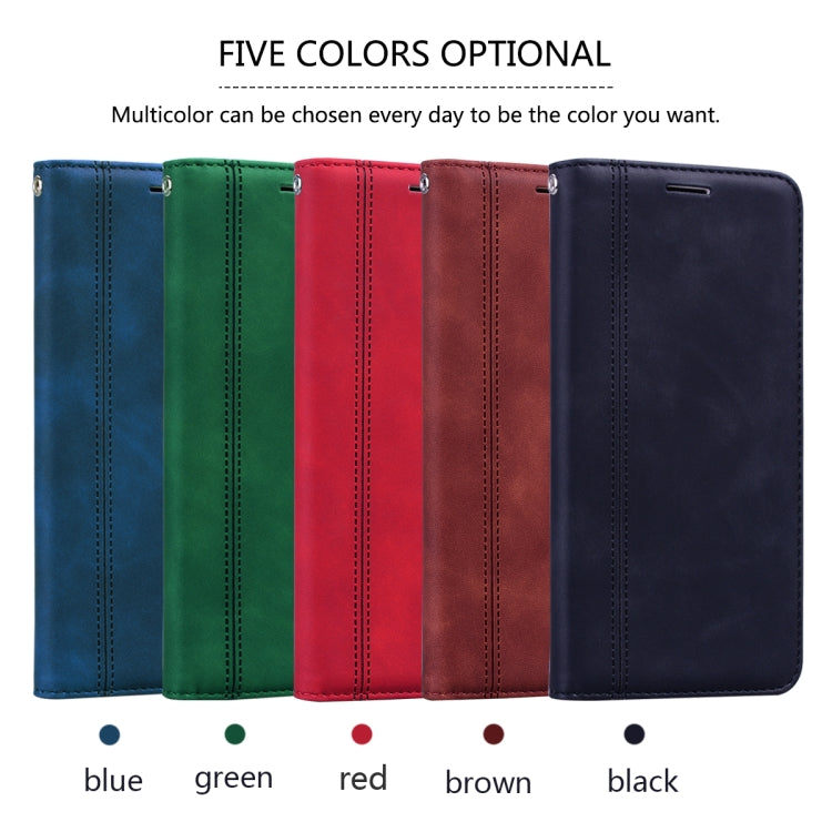 Frosted Business Magnetic Horizontal Flip PU Leather Case with Holder & Card Slot & Lanyard, For Samsung Galaxy J7 / J730 (EU), For Samsung Galaxy J4 Plus (2018), For Samsung Galaxy J6 Plus (2018)