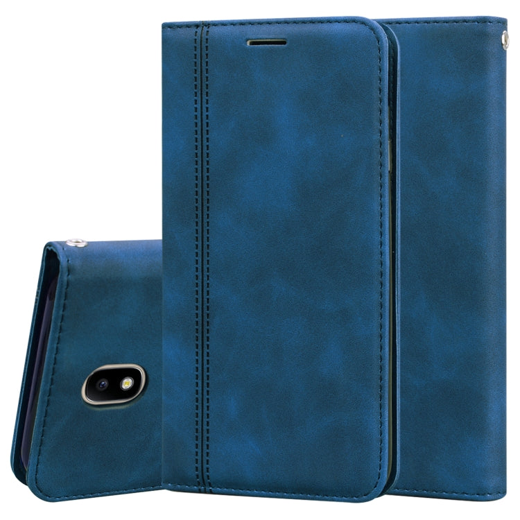 Frosted Business Magnetic Horizontal Flip PU Leather Case with Holder & Card Slot & Lanyard, For Samsung Galaxy J7 / J730 (EU), For Samsung Galaxy J4 Plus (2018), For Samsung Galaxy J6 Plus (2018)