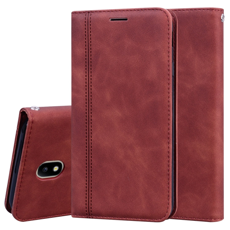 Frosted Business Magnetic Horizontal Flip PU Leather Case with Holder & Card Slot & Lanyard, For Samsung Galaxy J7 / J730 (EU), For Samsung Galaxy J4 Plus (2018), For Samsung Galaxy J6 Plus (2018)