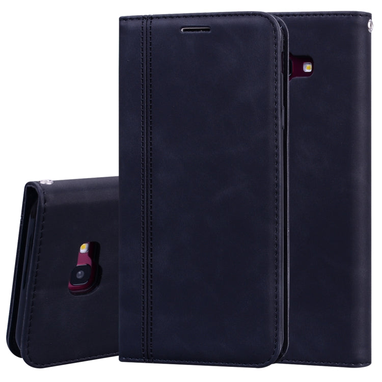 Frosted Business Magnetic Horizontal Flip PU Leather Case with Holder & Card Slot & Lanyard, For Samsung Galaxy J7 / J730 (EU), For Samsung Galaxy J4 Plus (2018), For Samsung Galaxy J6 Plus (2018)