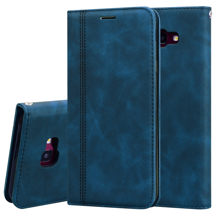 Frosted Business Magnetic Horizontal Flip PU Leather Case with Holder & Card Slot & Lanyard, For Samsung Galaxy J7 / J730 (EU), For Samsung Galaxy J4 Plus (2018), For Samsung Galaxy J6 Plus (2018)