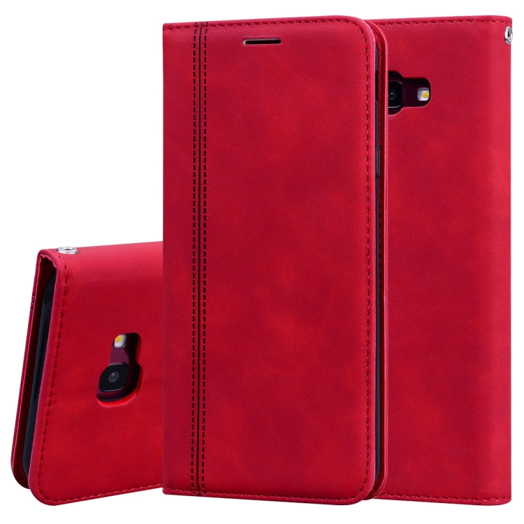 Frosted Business Magnetic Horizontal Flip PU Leather Case with Holder & Card Slot & Lanyard, For Samsung Galaxy J7 / J730 (EU), For Samsung Galaxy J4 Plus (2018), For Samsung Galaxy J6 Plus (2018)