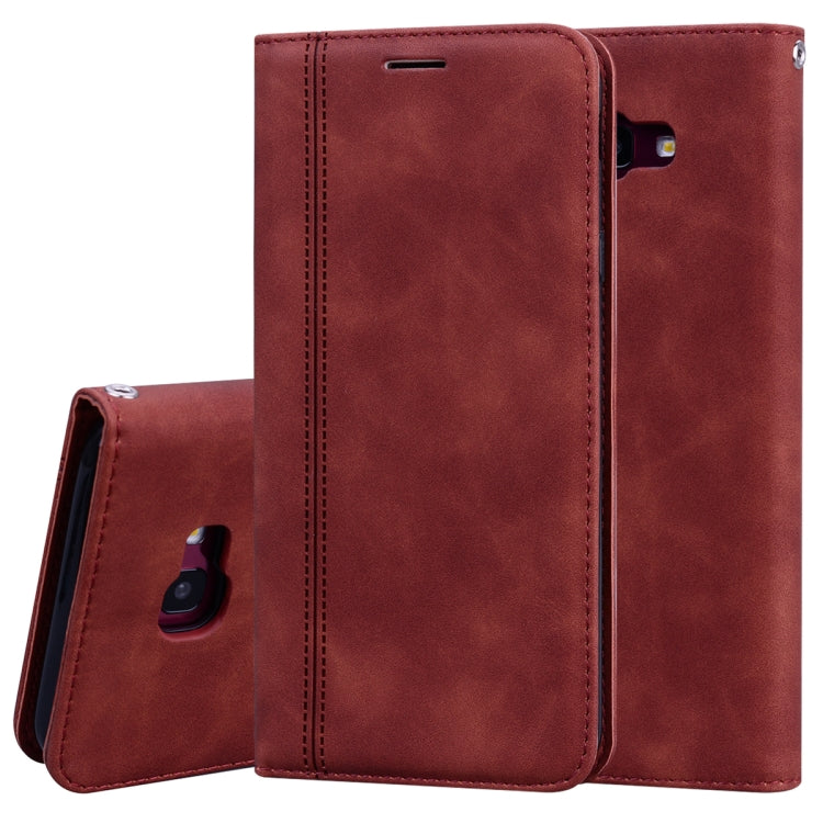 Frosted Business Magnetic Horizontal Flip PU Leather Case with Holder & Card Slot & Lanyard, For Samsung Galaxy J7 / J730 (EU), For Samsung Galaxy J4 Plus (2018), For Samsung Galaxy J6 Plus (2018)