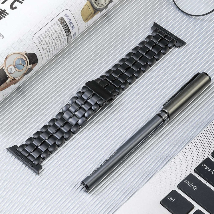 Five Beads Titanium Steel Watch Band, For Apple Watch Series 8 41mm, For Apple Watch Series 8 45mm, For Apple Watch SE 40mm, For Apple Watch SE 44mm, For Apple Watch Series 7 41mm, For Apple Watch Series 7 45mm, For Apple Watch Series 6 40mm           ...