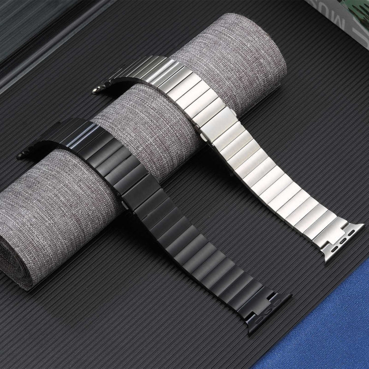 Flat Buckle Stainless Steel Watch Band, For Apple Watch SE 2023 44mm, For Apple Watch Ultra 49mm, For Apple Watch SE 2023 40mm, For Apple Watch Ultra 2 49mm, For Apple Watch Series 9 45mm, For Apple Watch SE 2022 40mm, For Apple Watch SE 2022 44mm�����...
